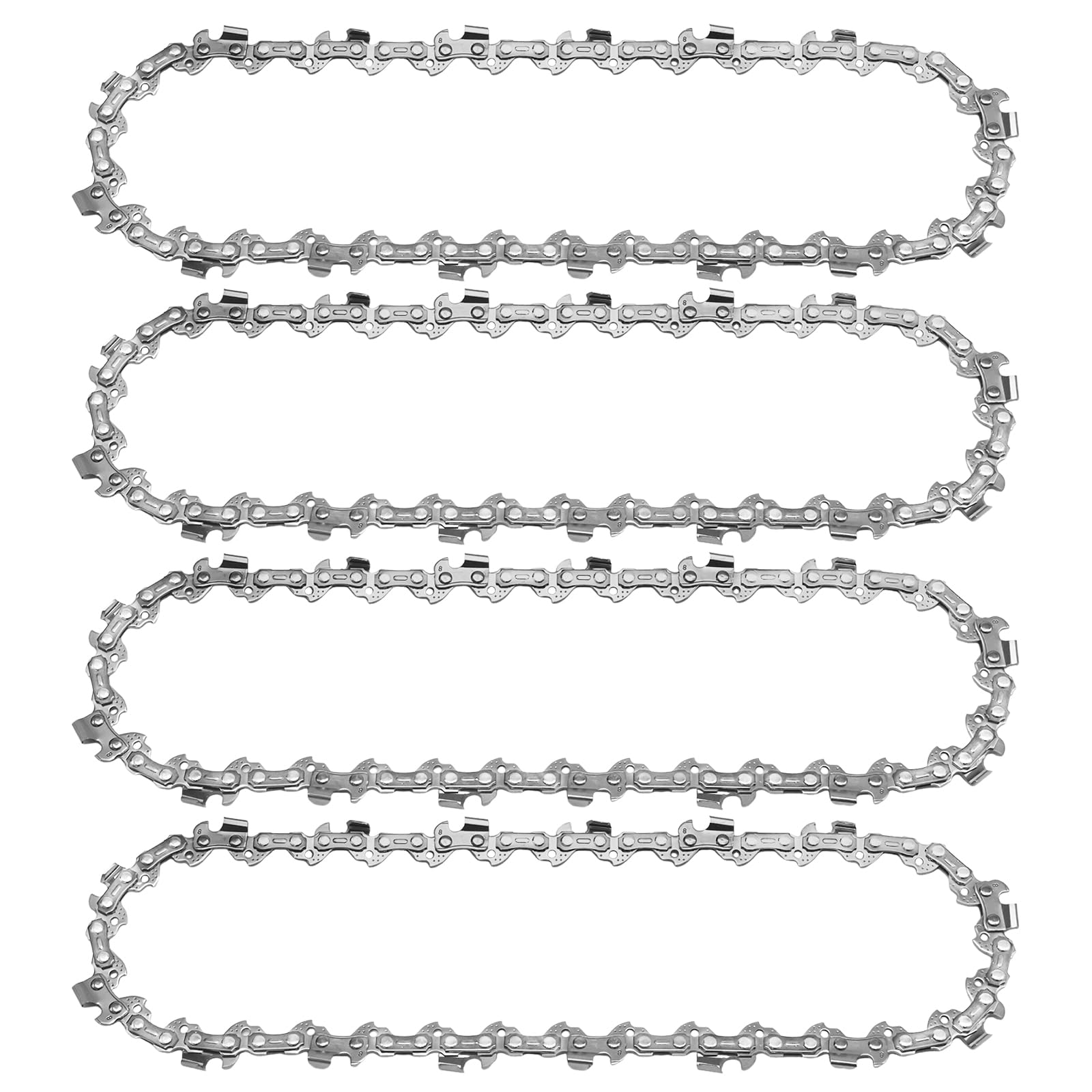 4 catene per motosega da 45,7 cm per barra da 45 cm, passo 3/8" LP 62 maglie driver calibro 1,3 mm, ricambio per Husqvarna 36 41 120 136 137