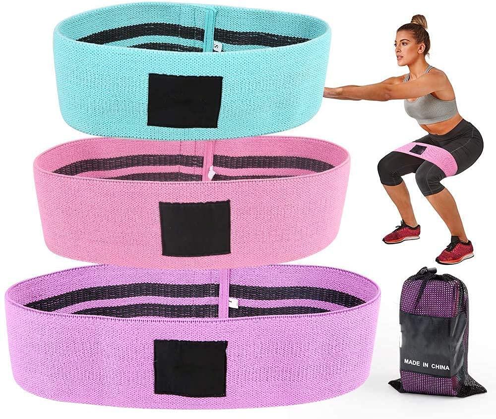 Resistance Band for Legs,Women's Exercise Band,Anti Slip Stretch Loop Bands,Light,Medium and Heavy Resistance
