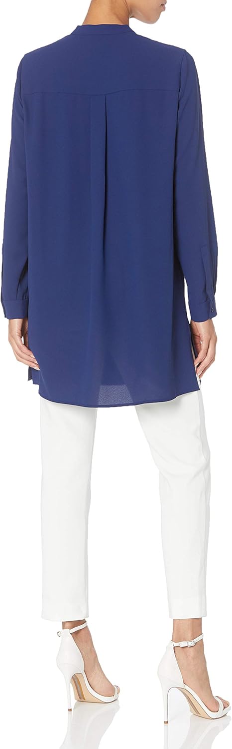 Anne Klein womens Split Neck Long Tunic Blouse - Image 2