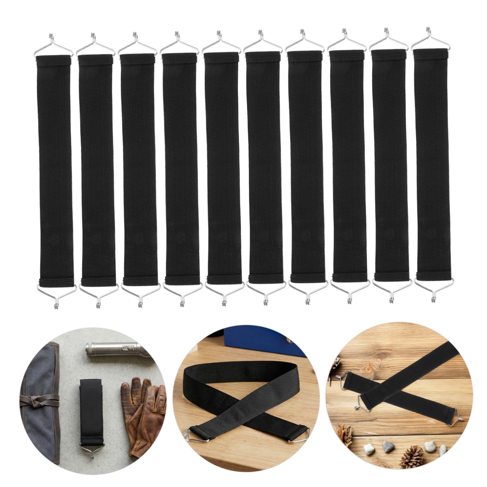 Alipis 10 Pezzi Set di Cinghie di Rinforzo in Nylon e Metallo per Sedia Reclinabile Pieghevole, Resistente All’usura e Massima Stabilità, per Viaggi in Spiaggia e Pesca