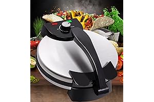 Roti Maker & Tortilla Press: Electric Chapati Maker with Removable Handle