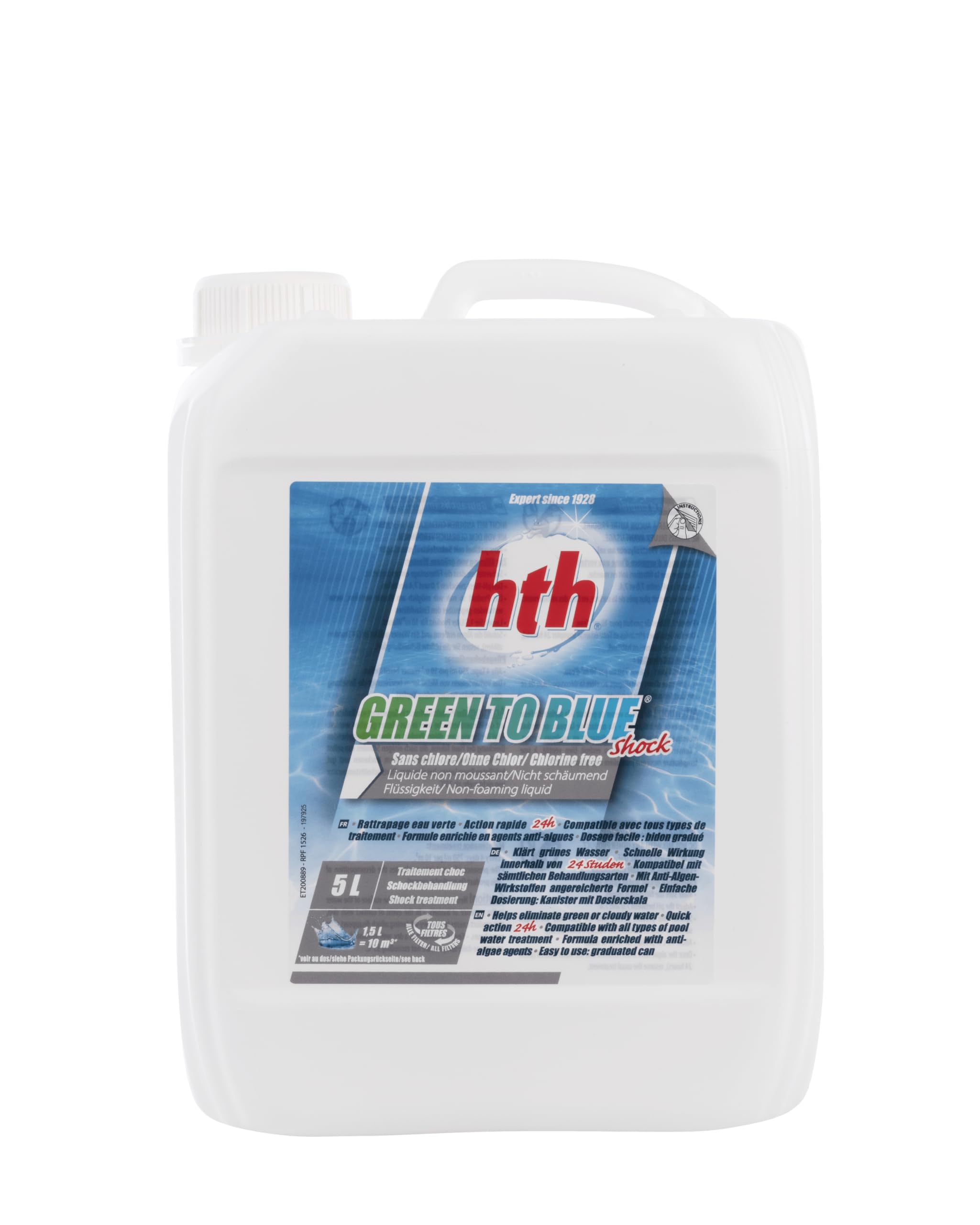 Hth Green to Blue Shock 5kg - Rattrape Eau Verte ou Trouble