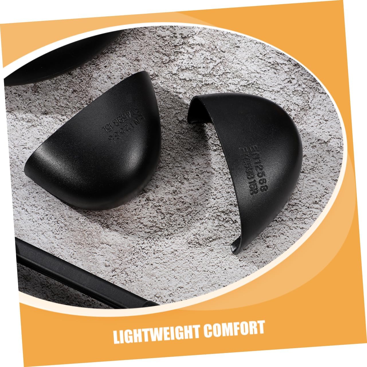 Holibanna 4pairs Metal Toe Caps Inserts for Safety Shoe Crush and Puncture Resistant Boot Covers for Work Boots for Construction and Warehousing