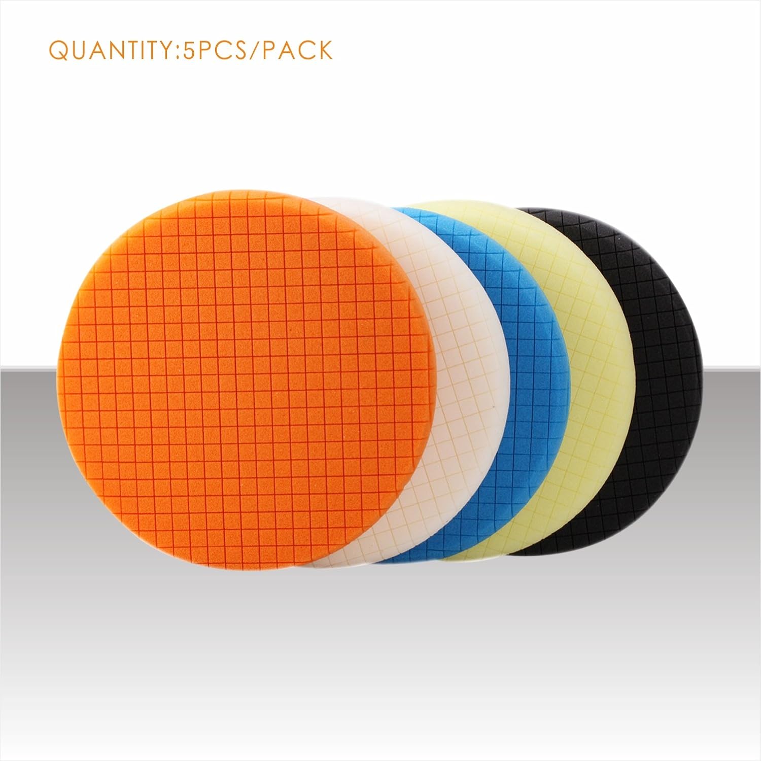 SPTA Buffing Polishing Pads, 5Pc 7 Inch Face for 6.7 Inch Backing Plate, Compound Buffing Sponge Pads Cutting Polishing Pad Kit for Car Buffer Polisher Compounding, Polishing and Waxing -SPTA0010SET : Automotive
