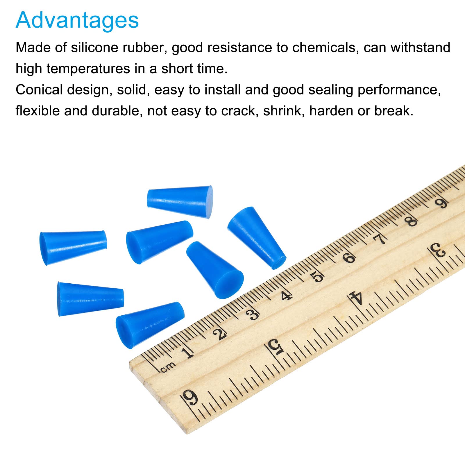 Bouchon conique - Sourcing Map - Silicone - 17mm à 23mm - Résistant à