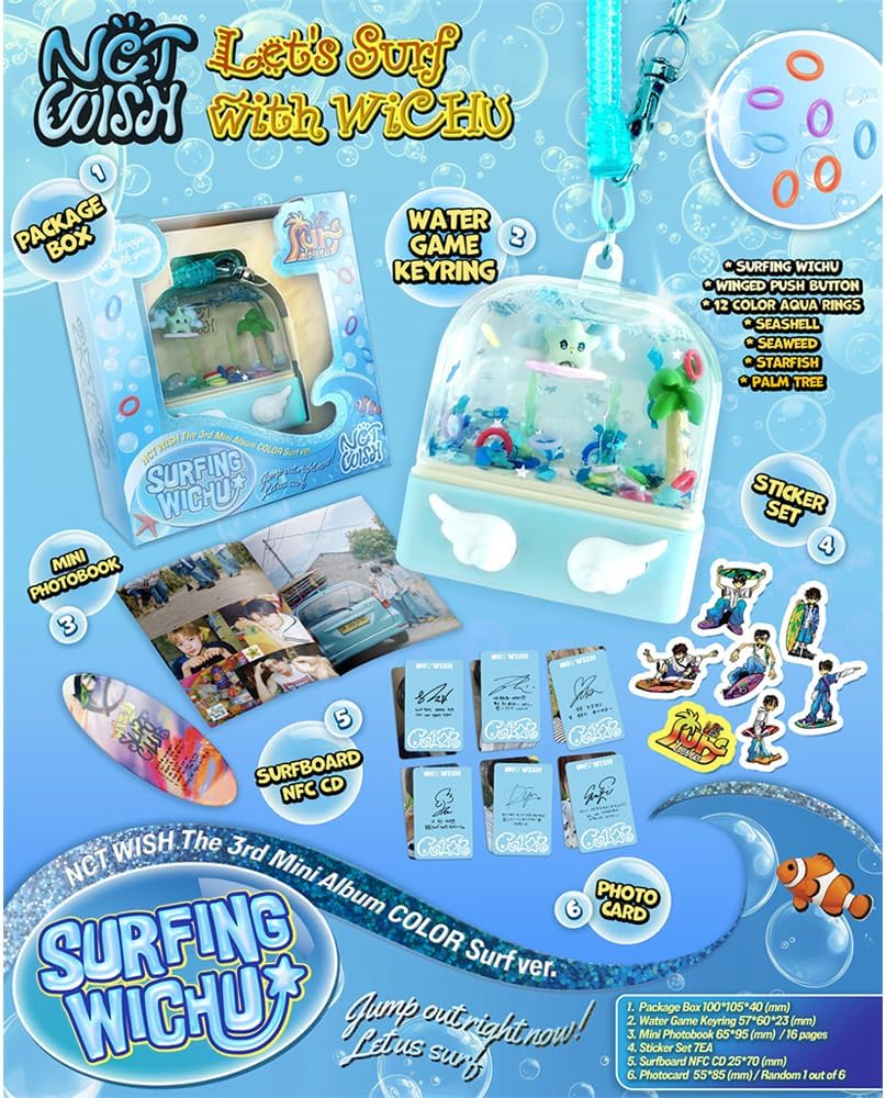 (SURF VER.) (Smart Album) NCT WISH - [COLOR] 3th mini album