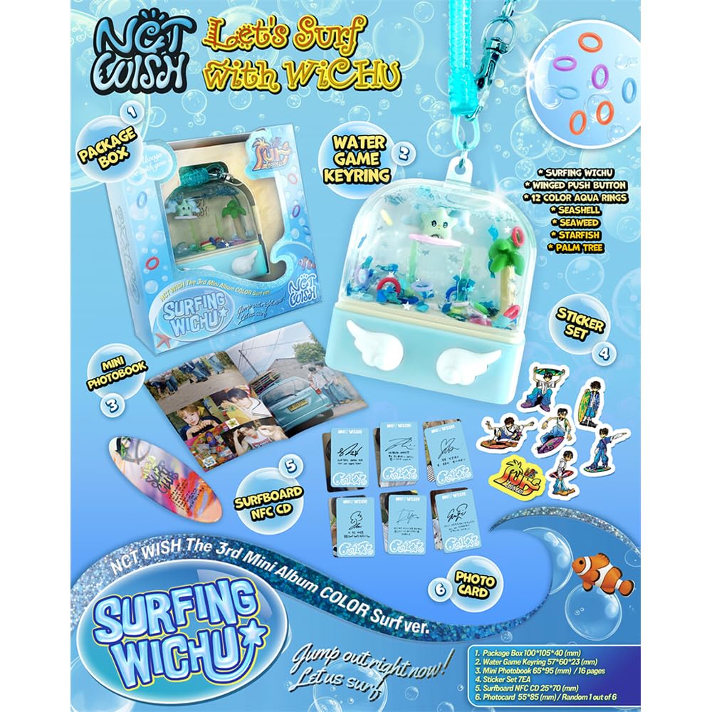 SURF VER.) (Smart Album) NCT WISH - [COLOR] 3th mini album