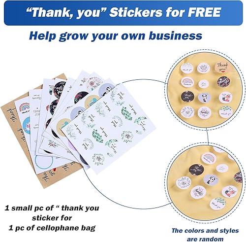 Miniatura 2 de Bolsas de celofán resellables transparentes grandes de 14 x 20 pulgadas para productos de embalaje, 300 bolsas de regalo autosellantes, bolsas de