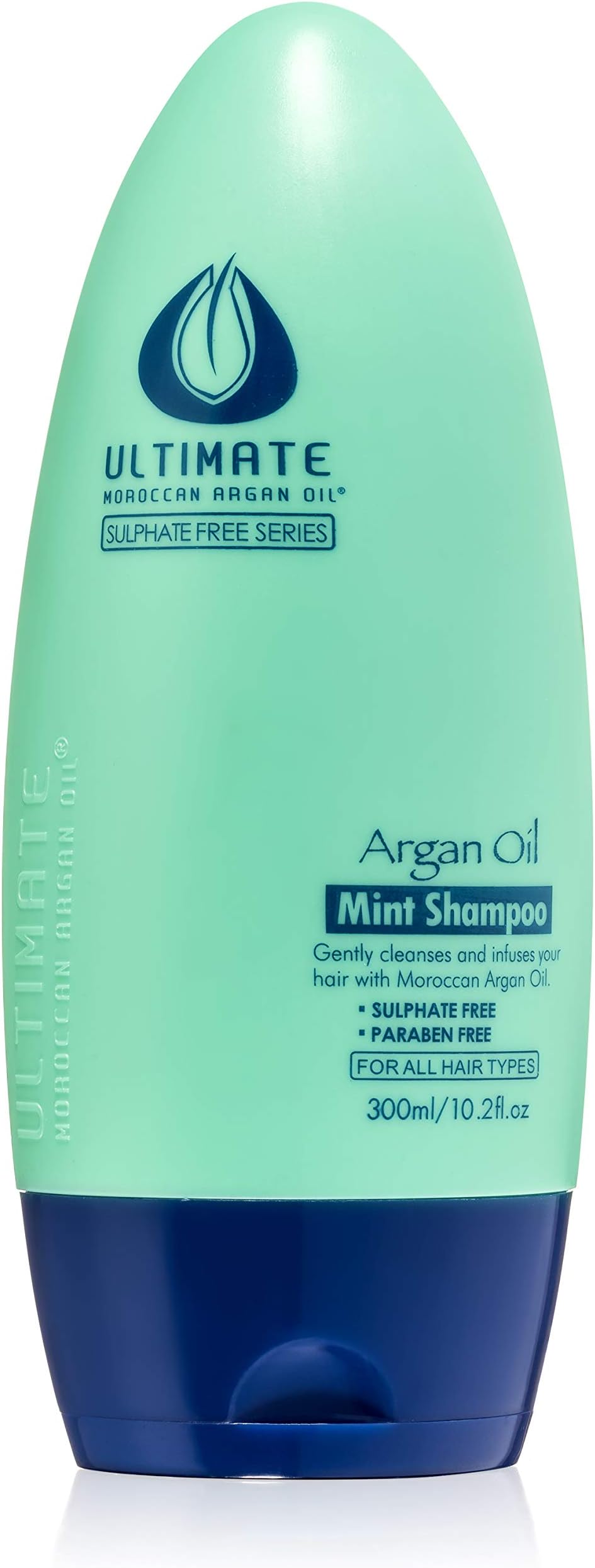ULTIMATE Moroccan Argan Oil Mint Shampoo - 300 ml - Sulfate Free & Safe for Color Treated Hair - Argan Oil Shampoo with Essential Fatty Acids