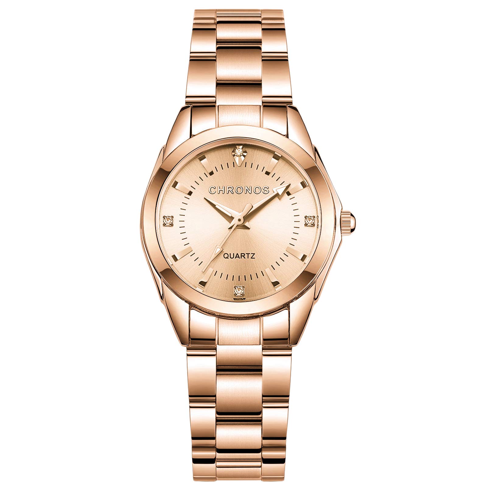 RORIOSReloj de Mujer Analogico Cuarzo Reloj con Correa en Acero Inoxidable Impermeable Moda Relojes de Pulsera para Mujeres Elegante Vestir Relojes de Pulsera