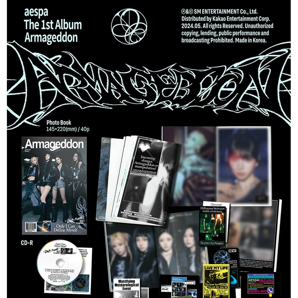 AESPA [1er album Armageddon] (version Zine) + ensemble de 3 cartes photos supplémentaires