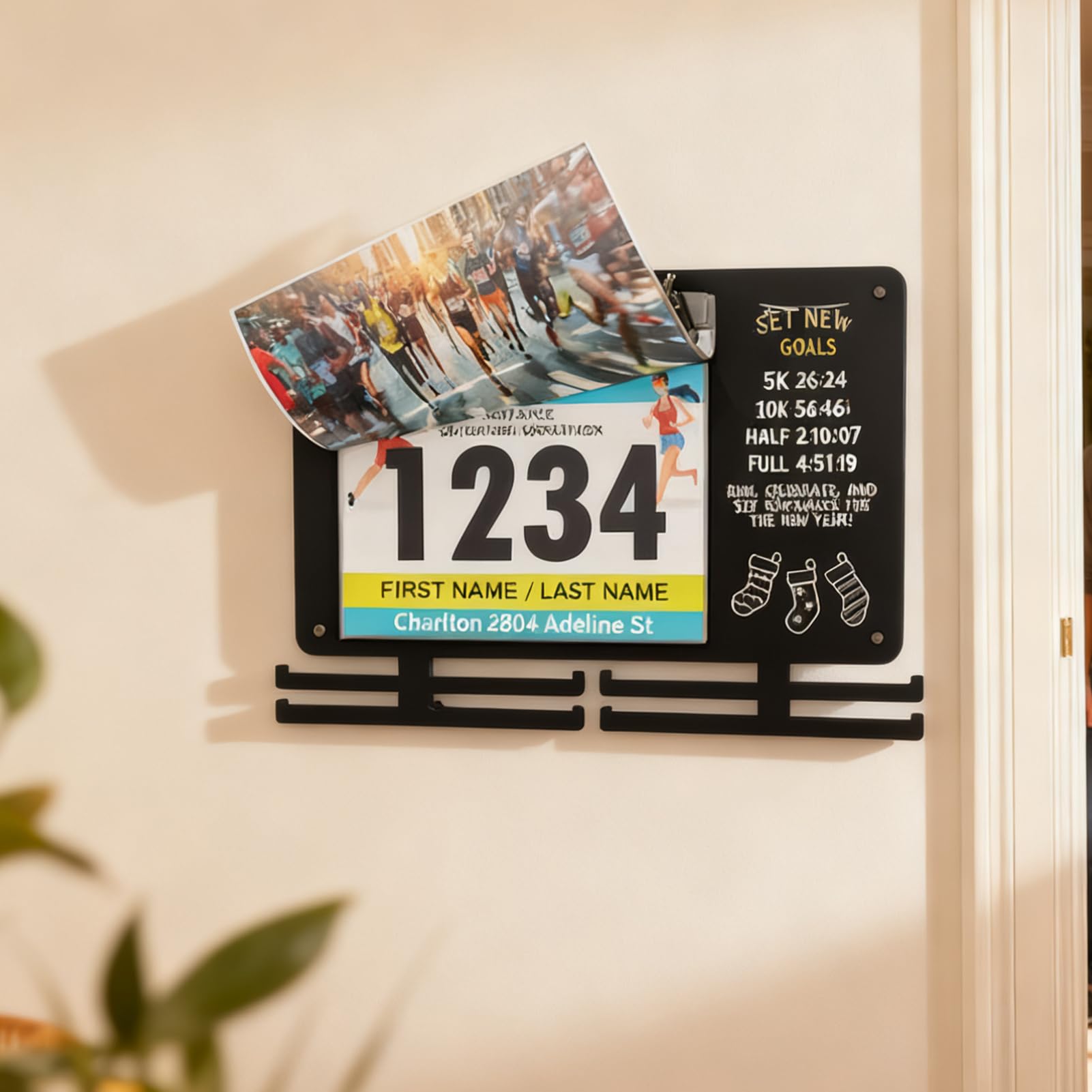 Présentoir De Dossard De Course Porte-Vêtements À Montage Murale Pour