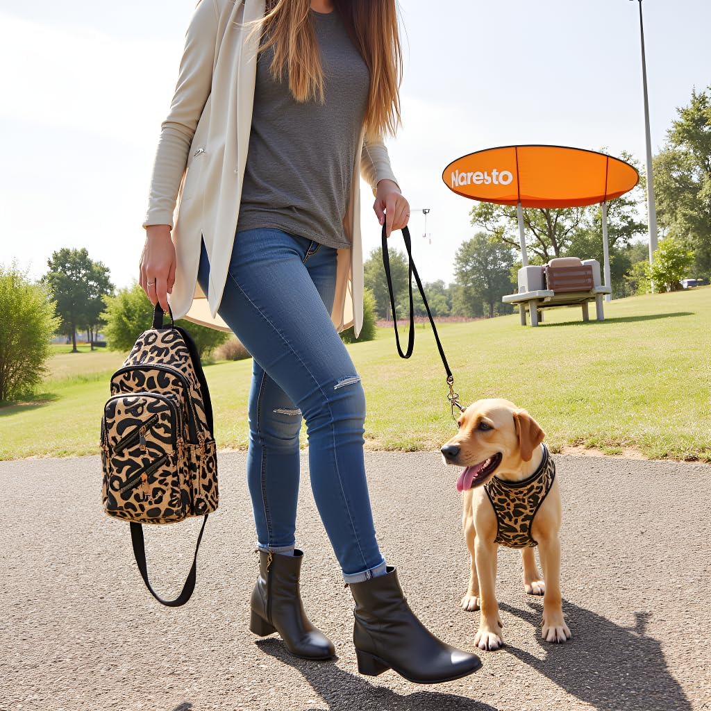 Leopard Sling Bag for Women & Men, Leather Crossbody Bag, Lightweight Small Sling Backpack, Valentine's Day Gifts, Cheetah Cross Body Shoulder Purse for Gym,Travel, Hiking & Work (Black strap) - Image 4