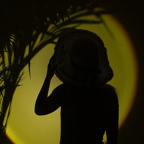 Miniatura 3 de Lámpara de proyección de puesta de sol - Rotación de 180 grados - Color del sol  LED  Iluminación de proyector de luz solar  Alimentado por USB  Luz