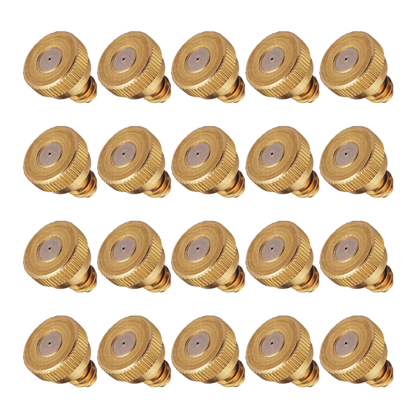 Apglsxy Multicolor 20X Professional Misting Nozzles Outdoor Cooling Brass Sprayers For Plant Irrigation Systems Greenhouses Quick Connecting Leakproof Misting Nozzles