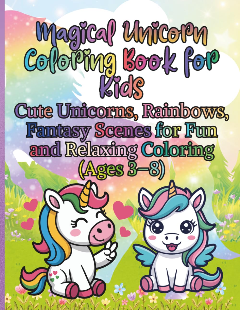Magical Unicorn Coloring Book for Kids Cute Unicorns, Rainbows, Fantasy Scenes for Fun and Relaxing Coloring (Ages 3–8)