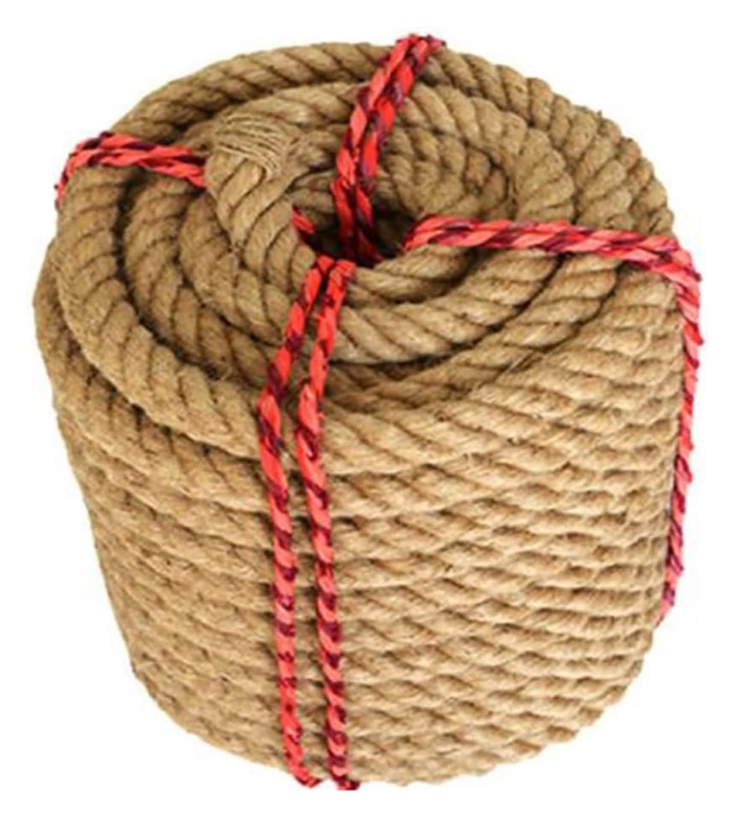 jute cord, 14mm Hemp Ropes ， 4 Strand Super Strong War Decking Jute Rope(14MM 50M)