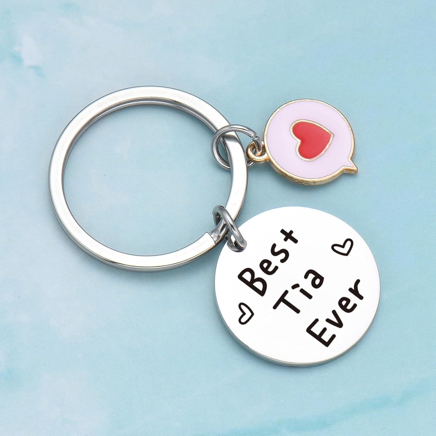 Tia Appreciation Keychain Aunt Wedding Keychain For Auntie Jewelry Sister Keychain Titi Keychain - Image 5