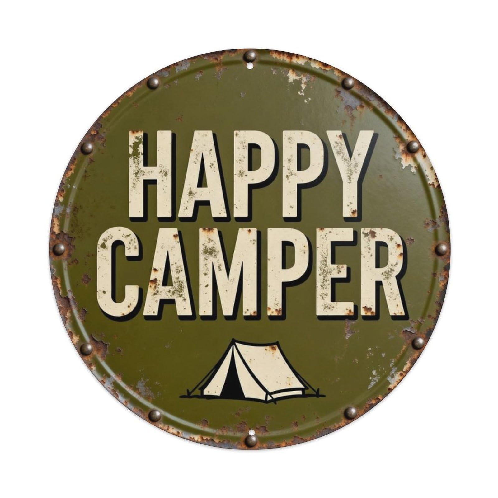 Happy Camper Metal Tin Sign Plaque