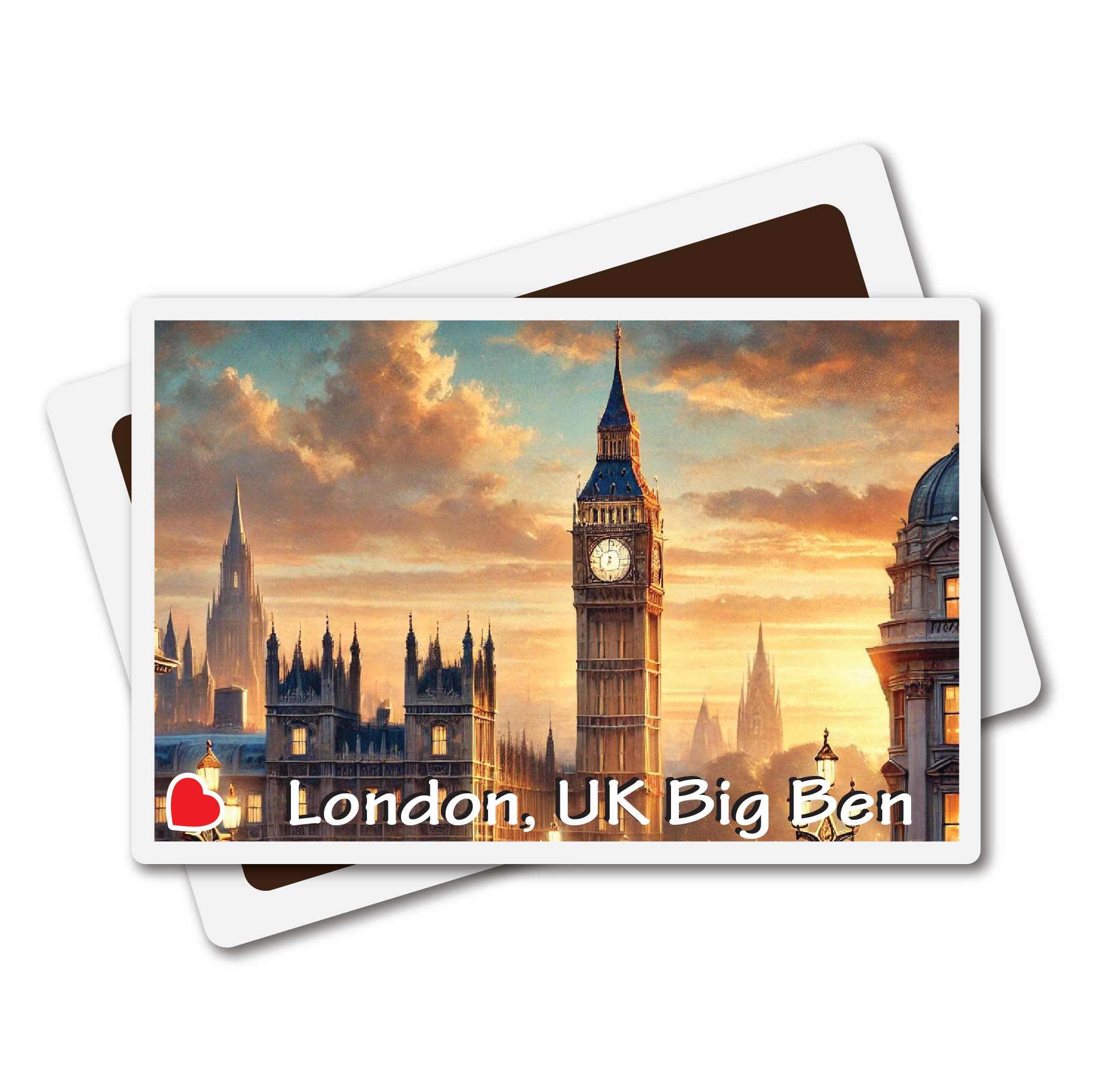 Connect & Collect London, UK Big Ben World Famous Cities Acrylic Fridge Magnet | 3x2 Inches, 3mm Thick | Quality Finish Decorative for Home, Office, Locker, PC Cabinets, Almirah