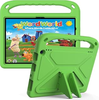 Fire HD 10 Tablet Case 2021, Grand Sky Super Lightweight Shockproof Kids Friendly EVA Cover Case with Handle & Stand for Fire HD 10 Tablet (11th Generation, 2021 Release) (Green.)