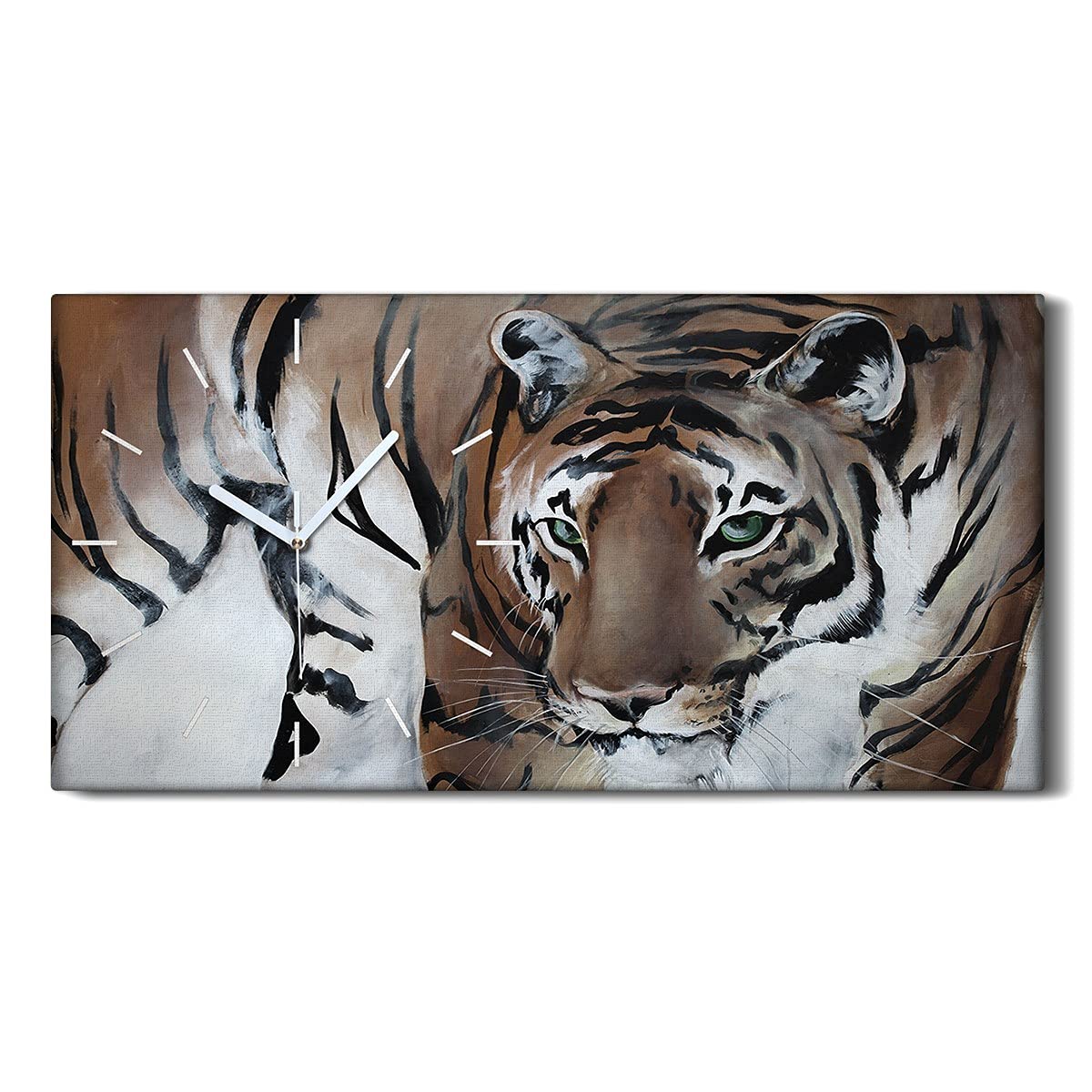 Horloge sur toile 60x30cm art mural moderne salon chambre