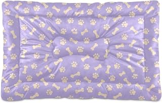 Purple Paws Bones Dog Bed for Small Dogs, Comfy Thick Padding Non-Slip Dog Mat Machine Washable Pet Bed, 18"x24"