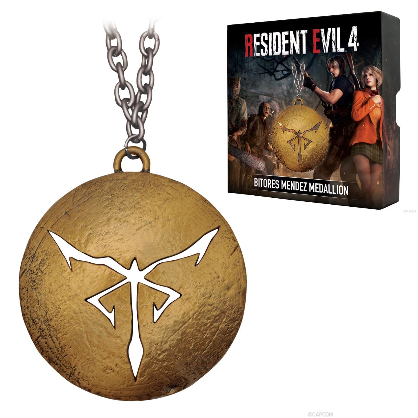 FaNaTtik Resident Evil 4 Bitores Mendez - Medallón de metal coleccionable en cadena