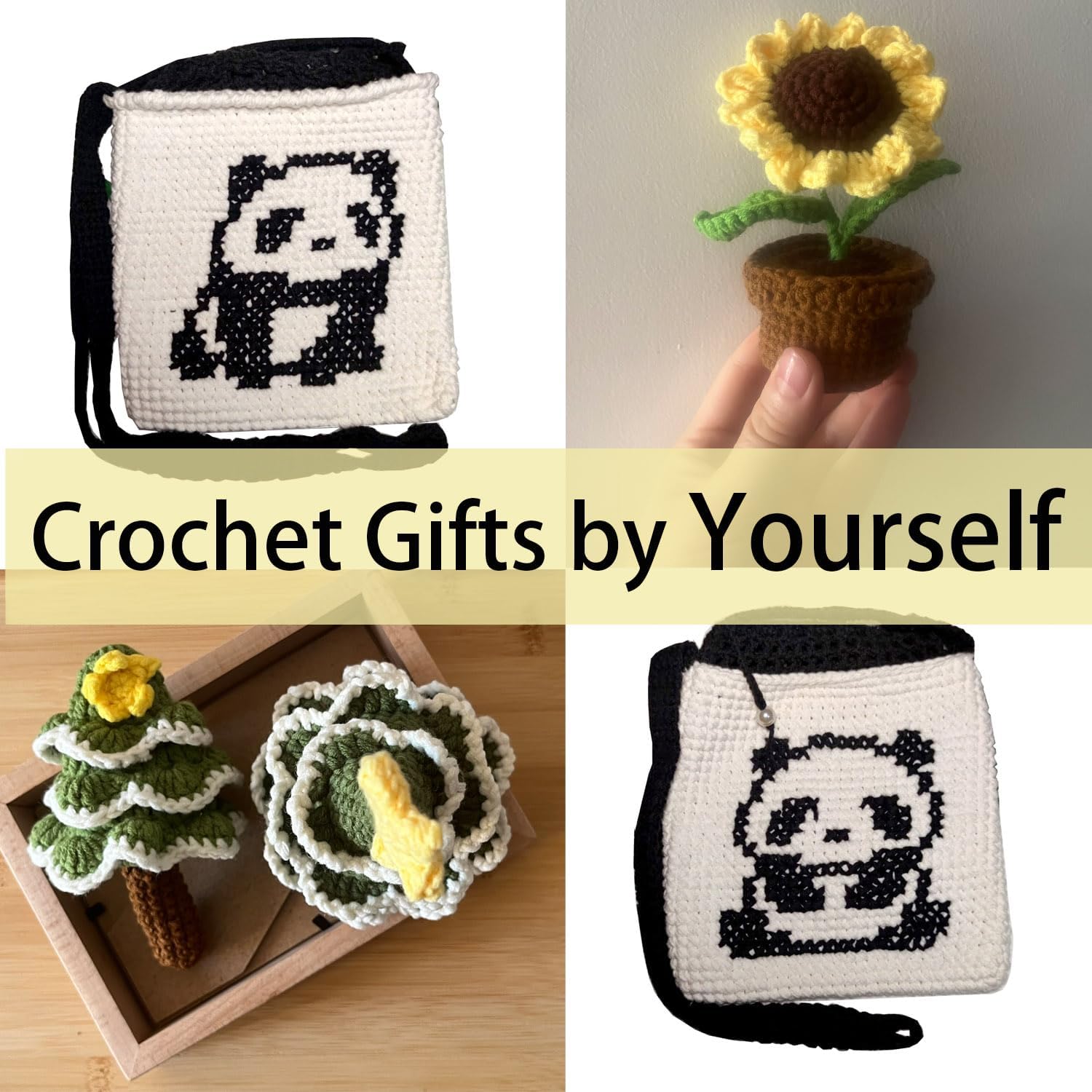 Tusmad Cotton Crochet Kit for Beginners with Crochet Thread, Hooks & DIY Tools | Learn to Crochet Set for Adults & Kids | Complete Crocheting Supplies with Colors Yarn Stitch Counter & Yarn Cutter Ring 1