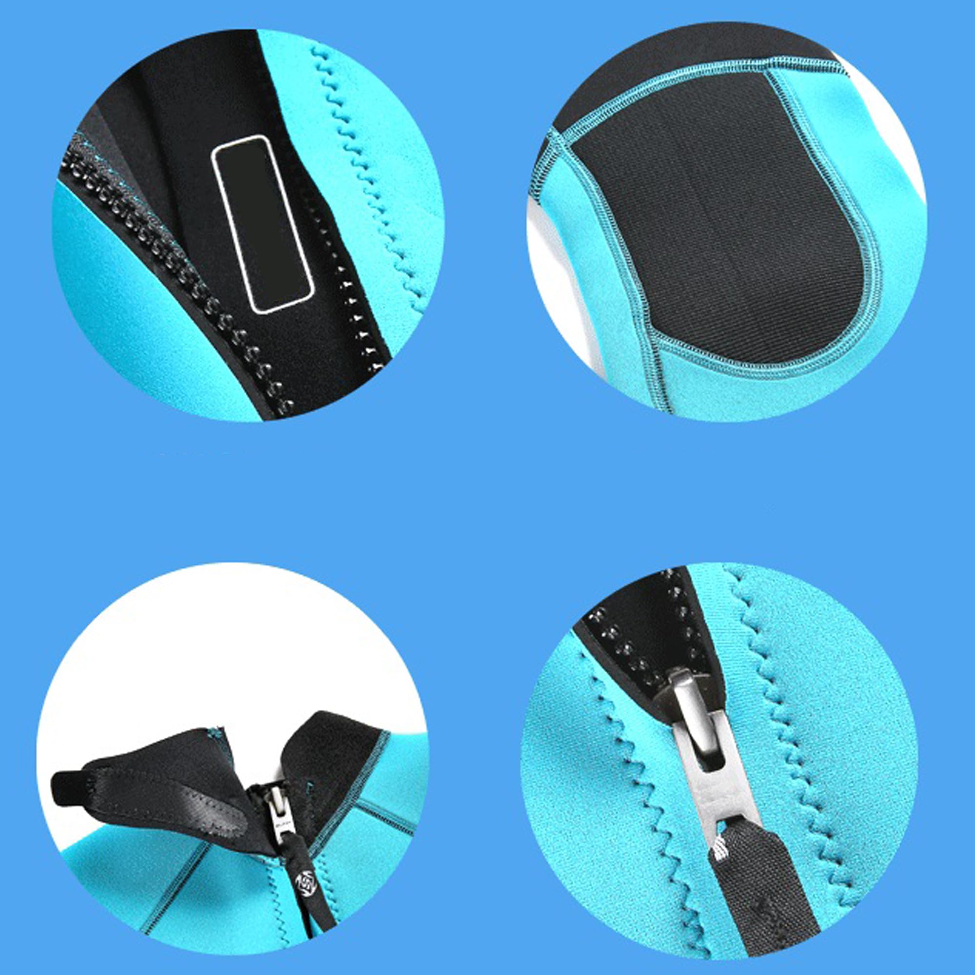 Jueshanzj Muta da donna 3 mm lunghezza intera UPF50+ Stretch Diving Suit | Neoprene, manica lunga, cerniera posteriore, termica, protezione solare, per surf, snorkeling, nuoto