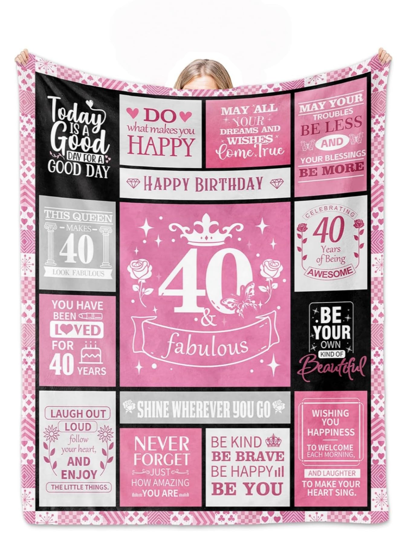Couverture polaire Happy Birthday pour réchauffer les soirées fraîches de votre amie