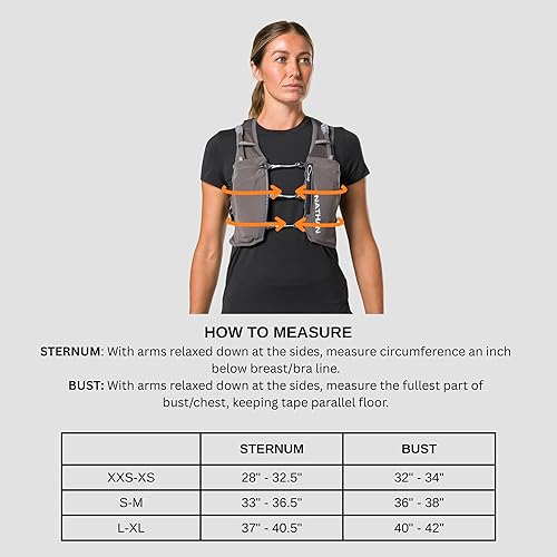 Miniatura 6 de Nathan - Chaleco de hidratación para mujer - Malla ligera, transpirable, 2 frascos de 14 oz, vejiga de 2 L, chaleco reflectante, Pinnacle Breeze