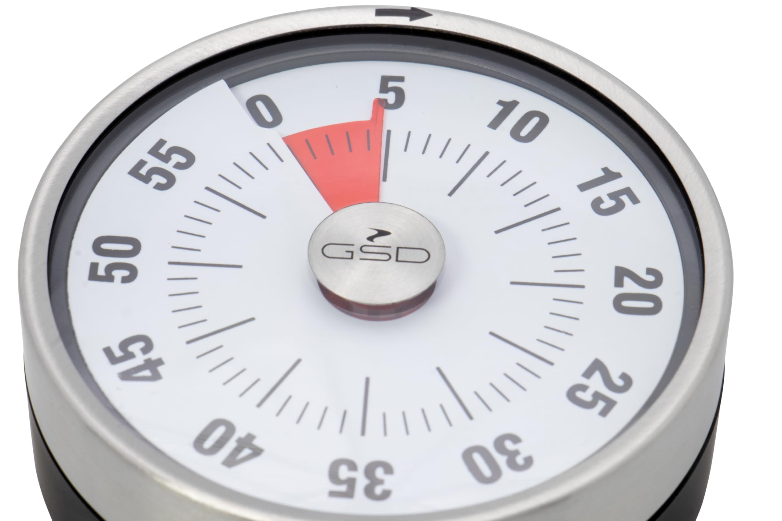 GSD Timer With Remaining Time Display Of Stainless Steel, Silver/Black