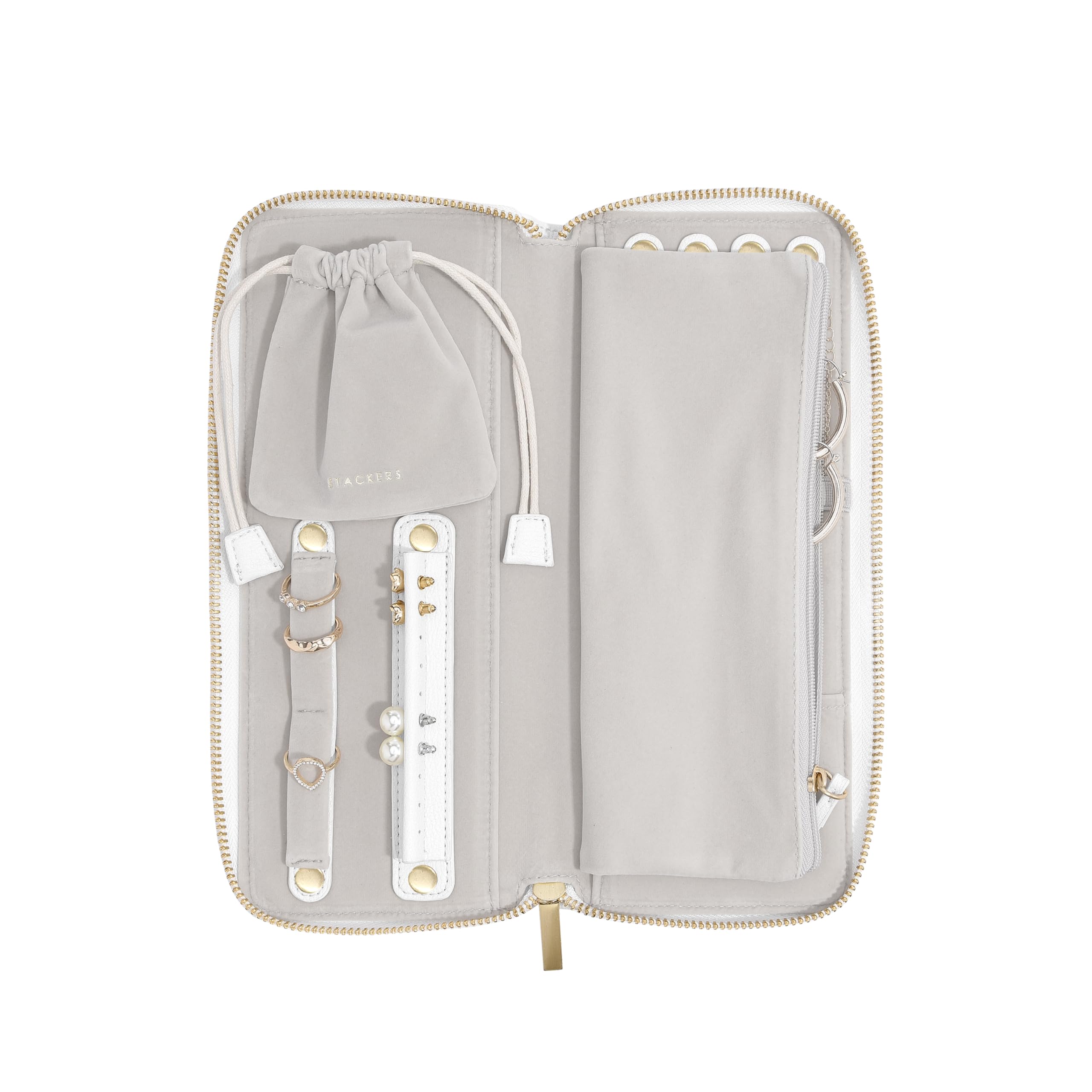 Stackers Pebble White Jewellery Roll