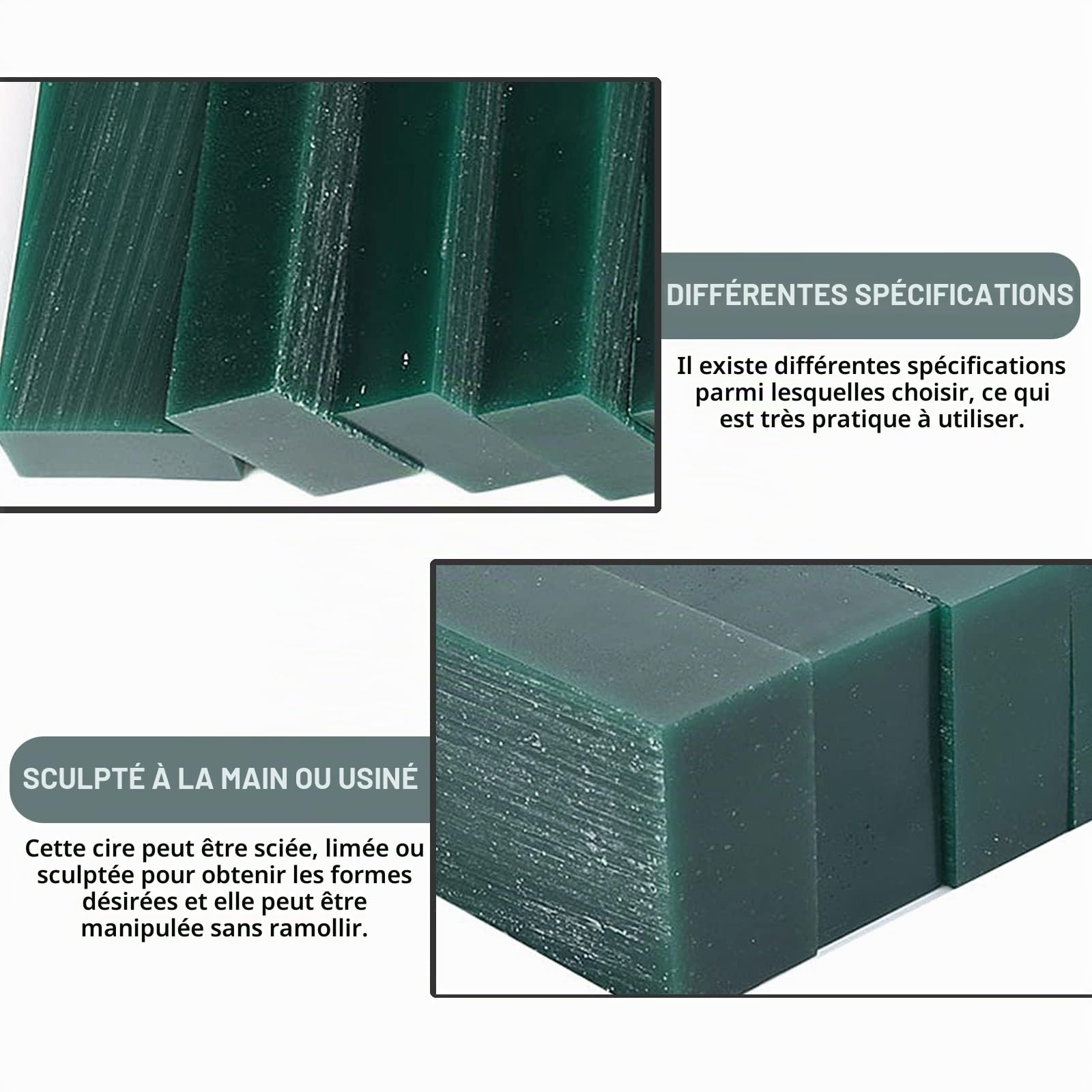 15 PCS 4/6/8/21/23mm Épaisseur Vert Sculpture Cire Morceau, Gravure De Bijoux Faire Outil Cire Anneau Cire de Sculpture Solide Pour La Pratique De La Bijoux Anneau