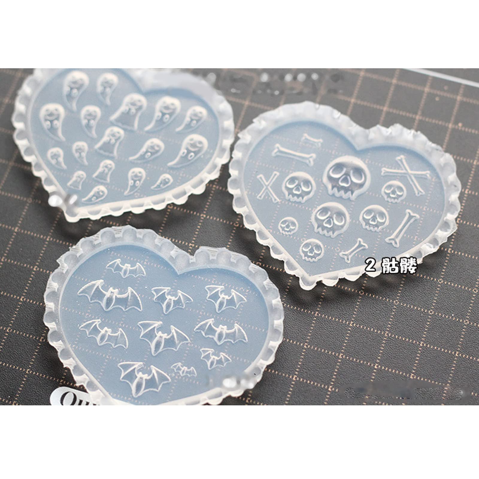 Moule en silicone Halloween en résine - Artisanat décoratif - Bijoux - Beauté - Moule en résine époxy - Pour femmes et filles