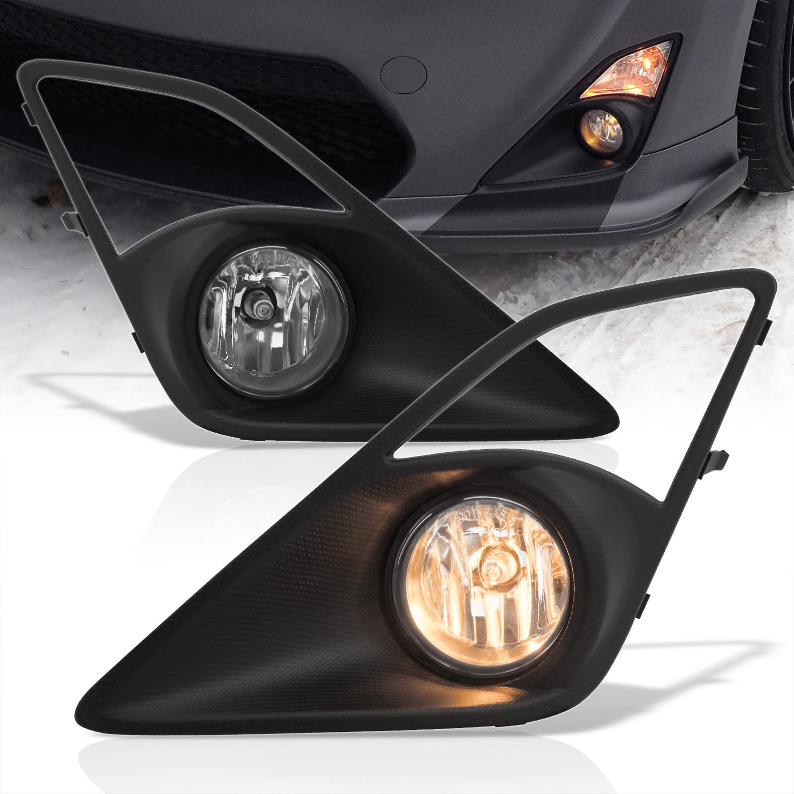 AJP Distributors For Frs Clear Fog Lights Lamp Front Driving Bumper Replacement Upgrade