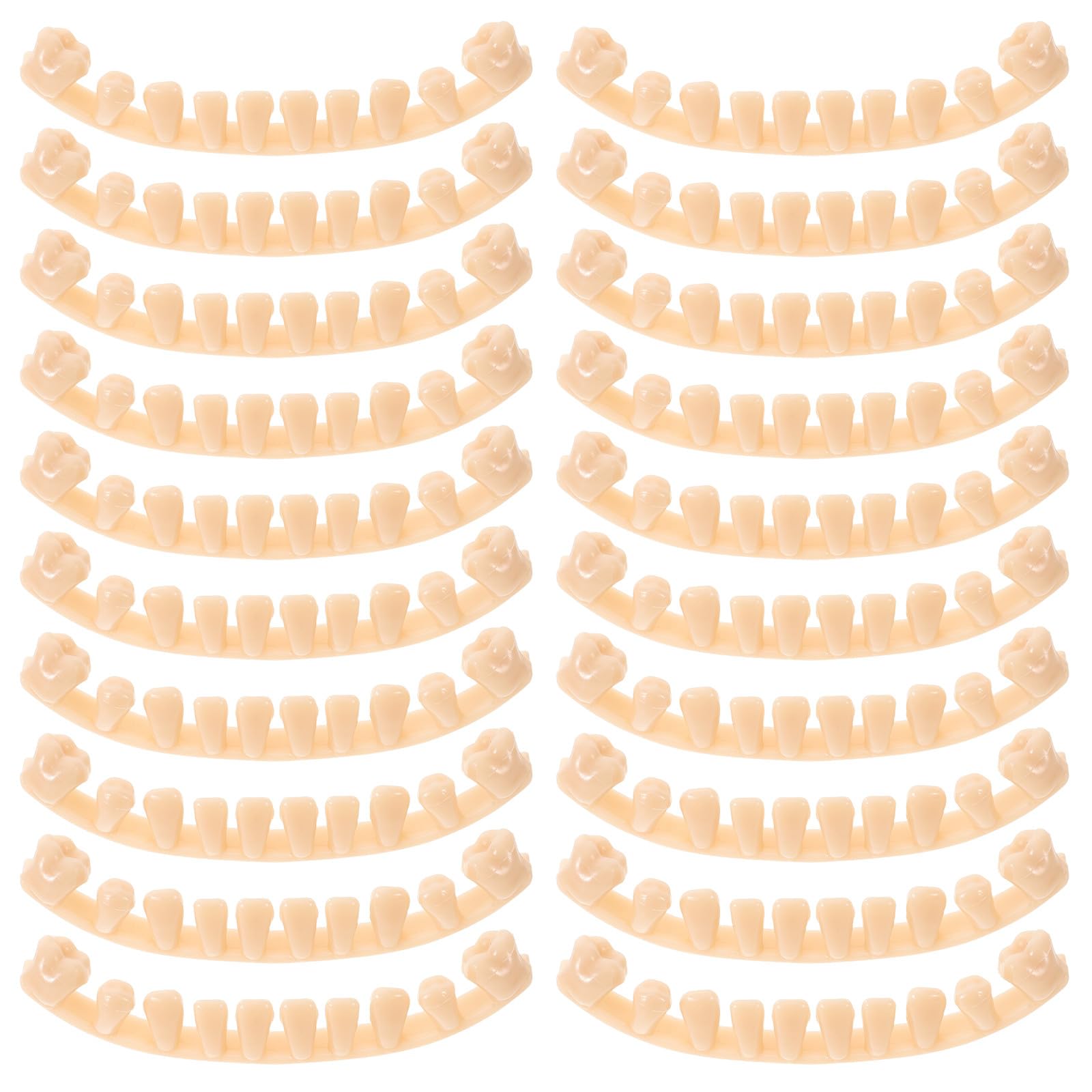 Healeved 20pcs Diy Doll Teeth: Realistic Fake Teeth for Horror Crafts, Halloween Prop Making - Clay Sculpting and DIY Art Projects Material