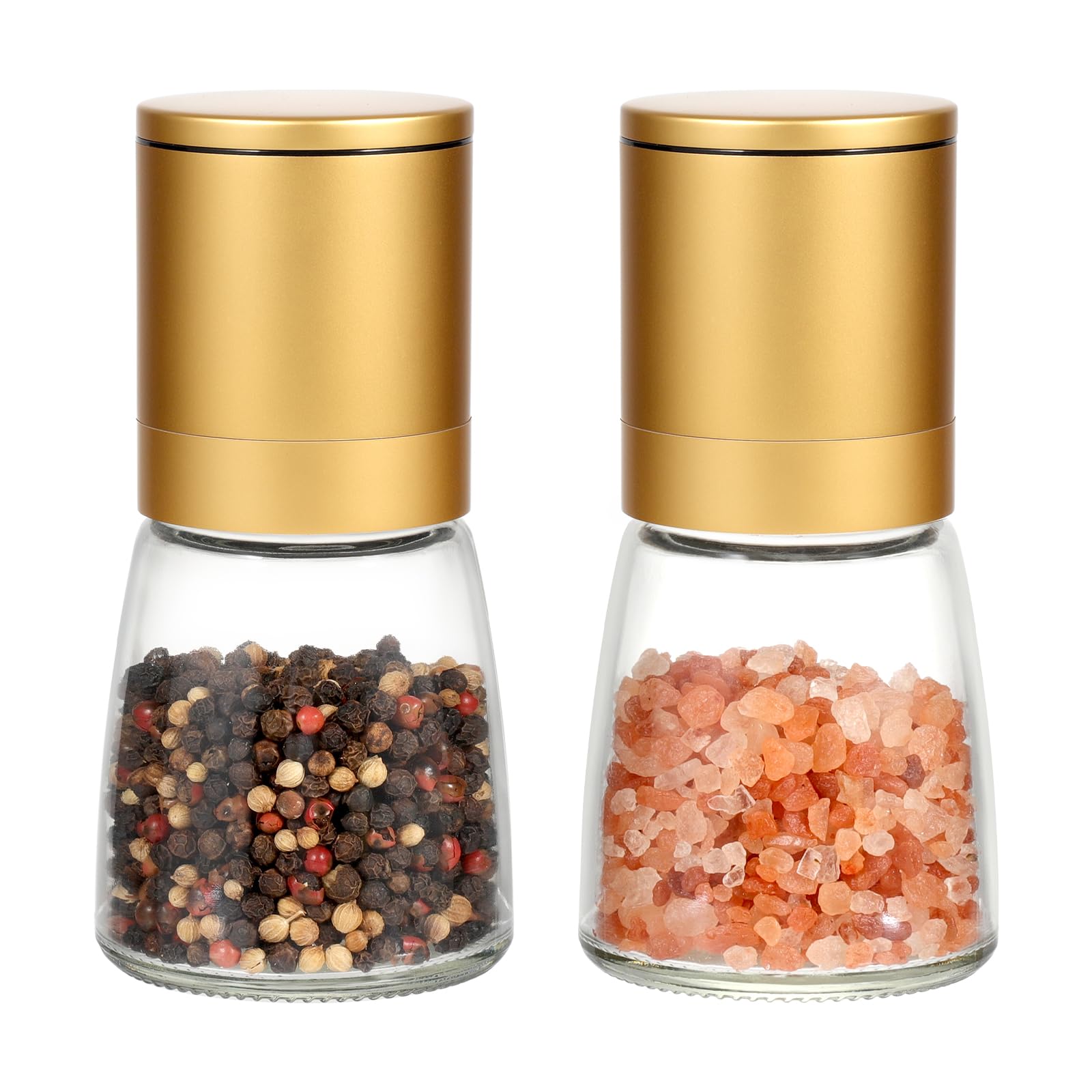 Golden Salt & Pepper Grinder - Adjustable Coarseness -1