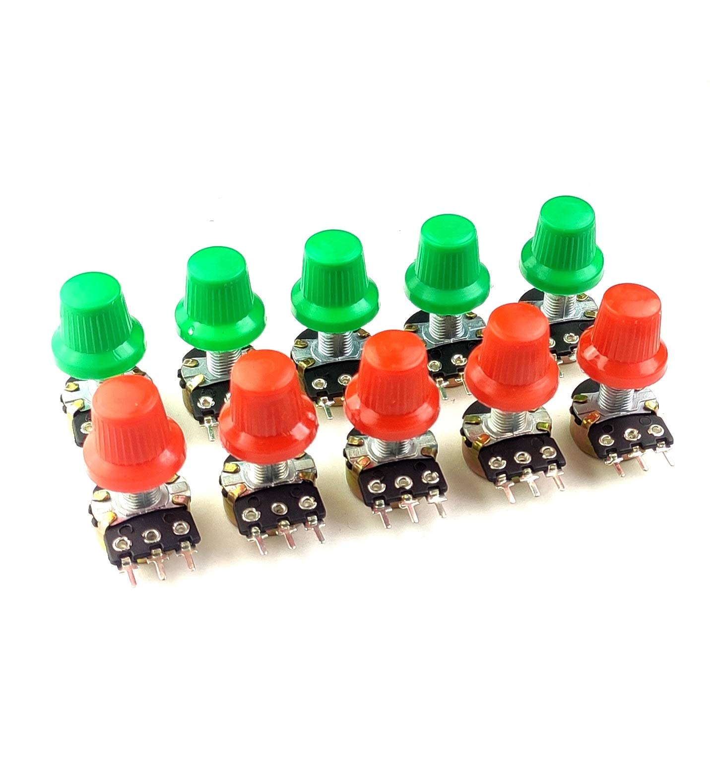AVS COMPONENTS 22k 47k ohm potentiometer Single variable resistor With Knob - Pack of 10 Pcs