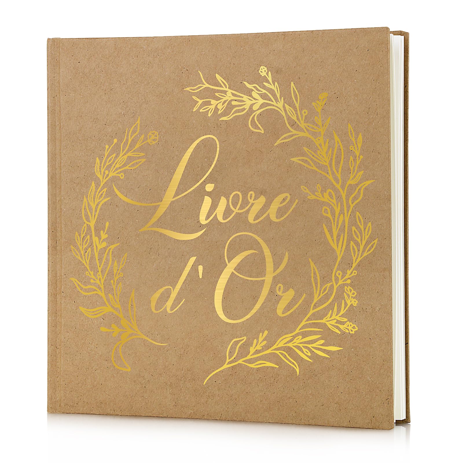 BOFUNX Libro de Visitas de Boda Libro de Firmas para los Invitados Álbum de Recuerdos para Decoración de Boda