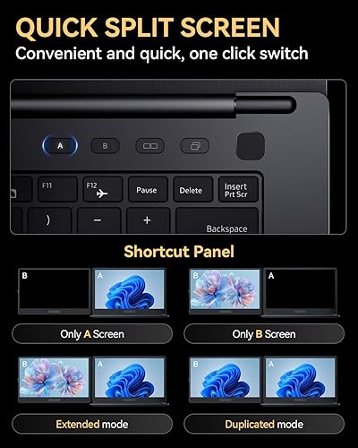 Miniatura 6 de Computadora portátil de doble pantalla de 14 pulgadas con procesador i7, portátil de pantalla convertible. Windows 11 Business Laptop, 16GB RAM 1TB