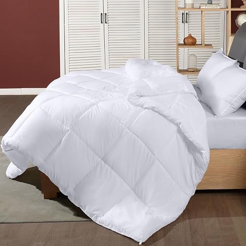 Utopia Bedding Duvet 220x240cm, 280 GSM Microfibre Duvet with Corner Labels - Stitched Down Alternative Duvet (White), EU1814 - 4
