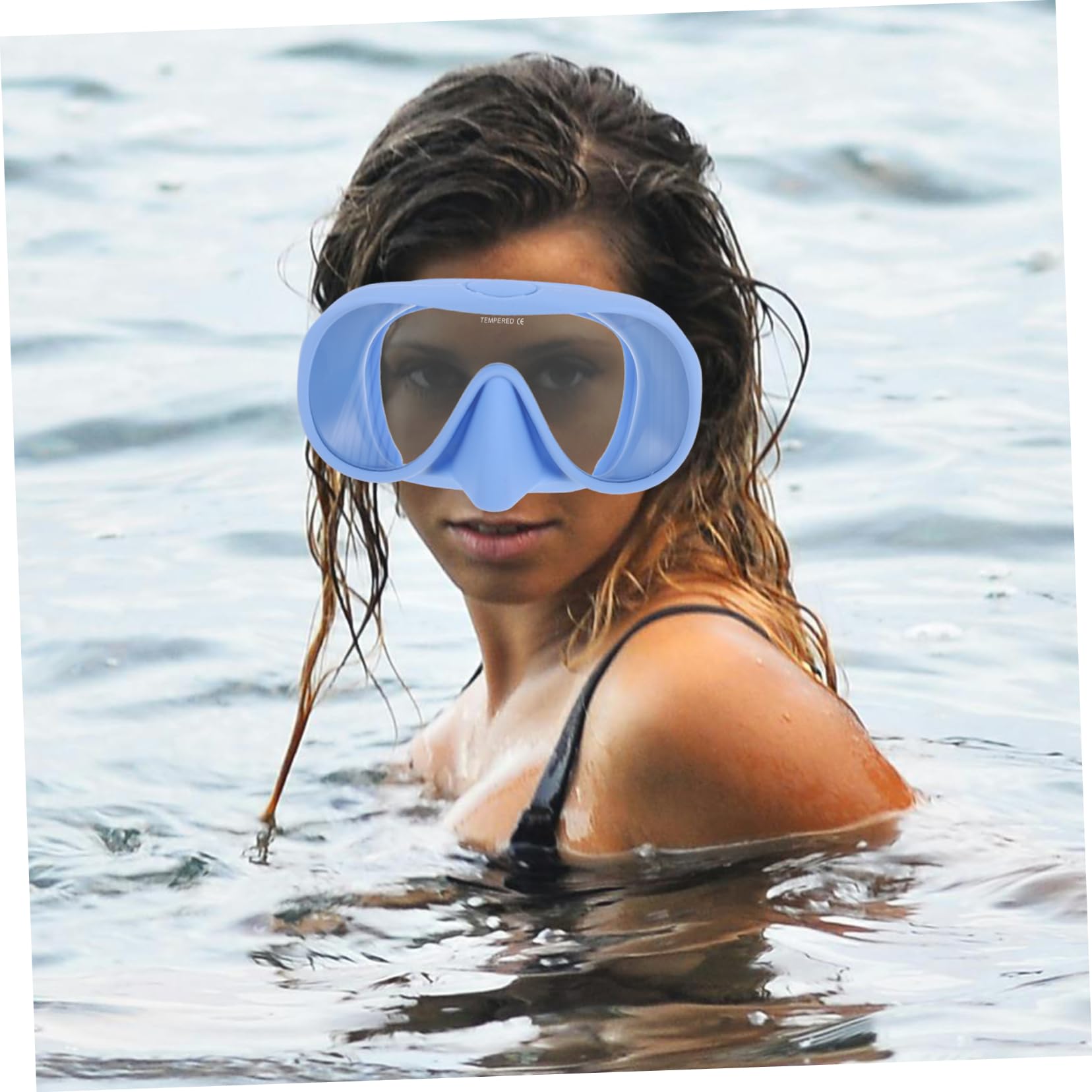 Máscara de Snorkel 1 Juego de Silicona y Vidrio Templado para Adultos