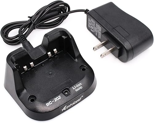 Miniatura 2 de BC-202 Cargador rápido compatible con ICOM ID-31 ID-31A ID-31E ID-51 ID-51A ID-51E ID-52 ID-52A ID-52E IC-705 IP-100H IP-503H IP-501H Radio BP-271