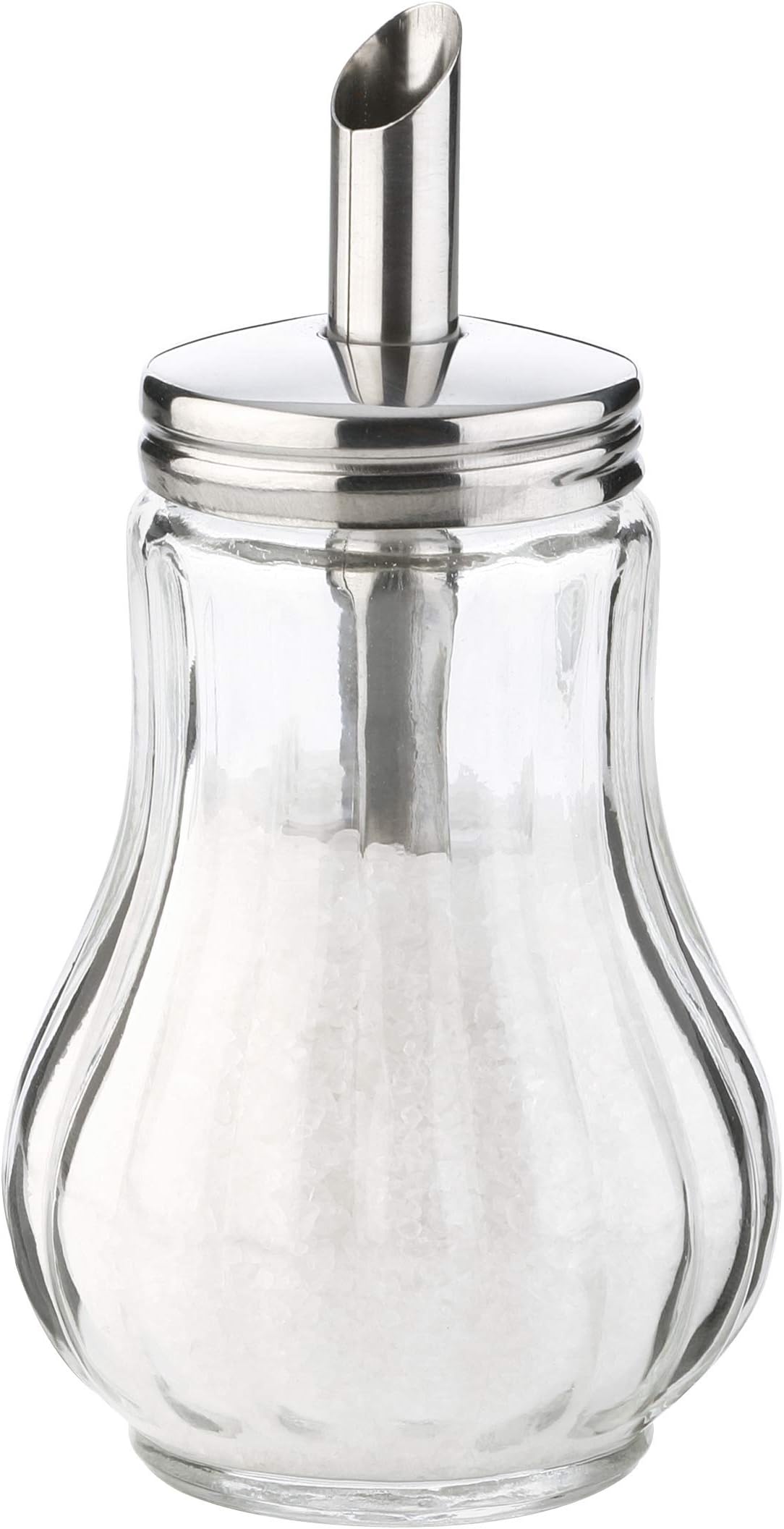 Produktbild von KITCHENDAO Zuckerspender Aus Borosilikatglas - Elegante Aufbewahrung Mit Seitlichem Ausgießer, 12oz Weiß