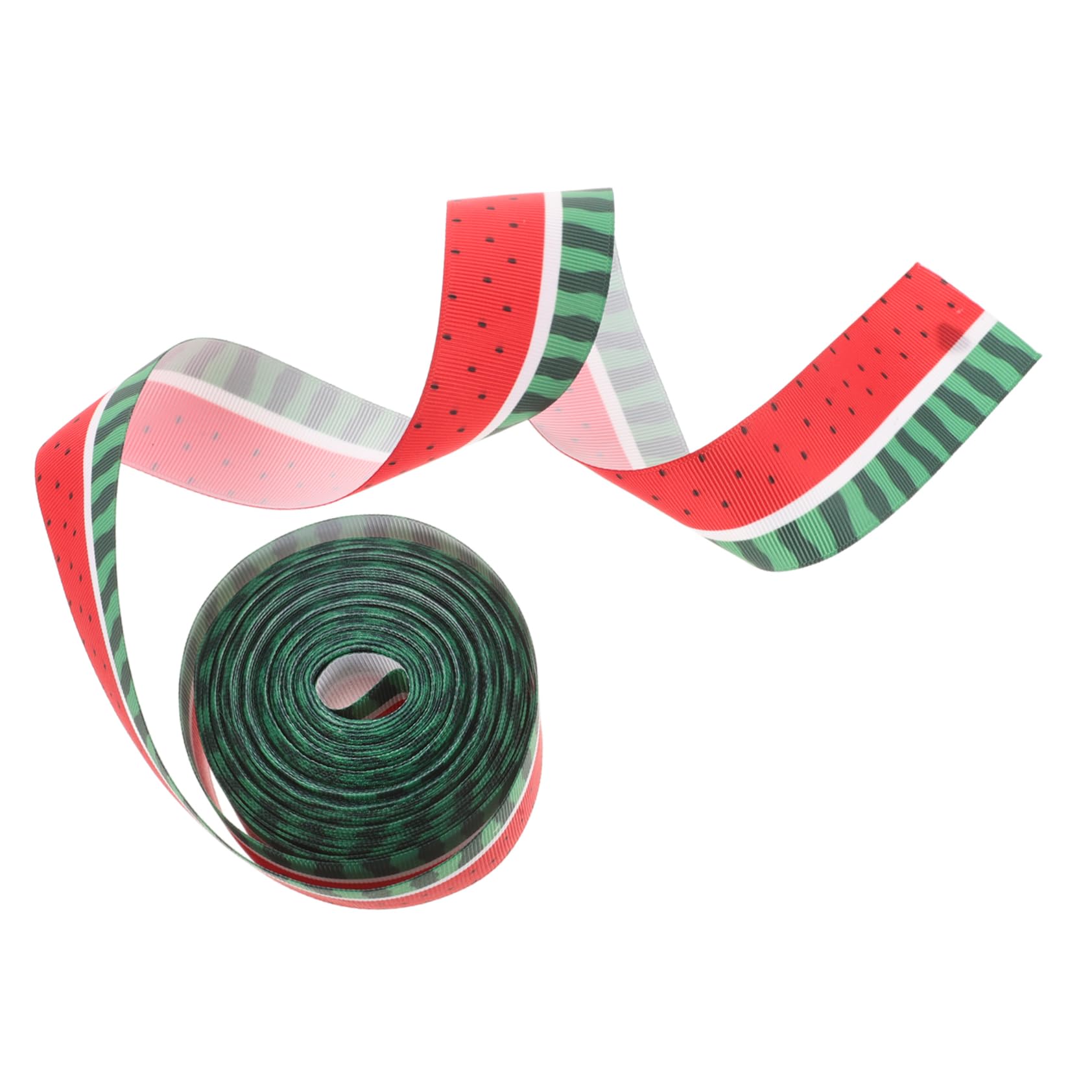 Operitacx 3rollos Cinta Decorativa De Cinta De Grosgrain Diseño De Sandía Yardas Para Envoltura De Decoración De Pasteles y Manualidades