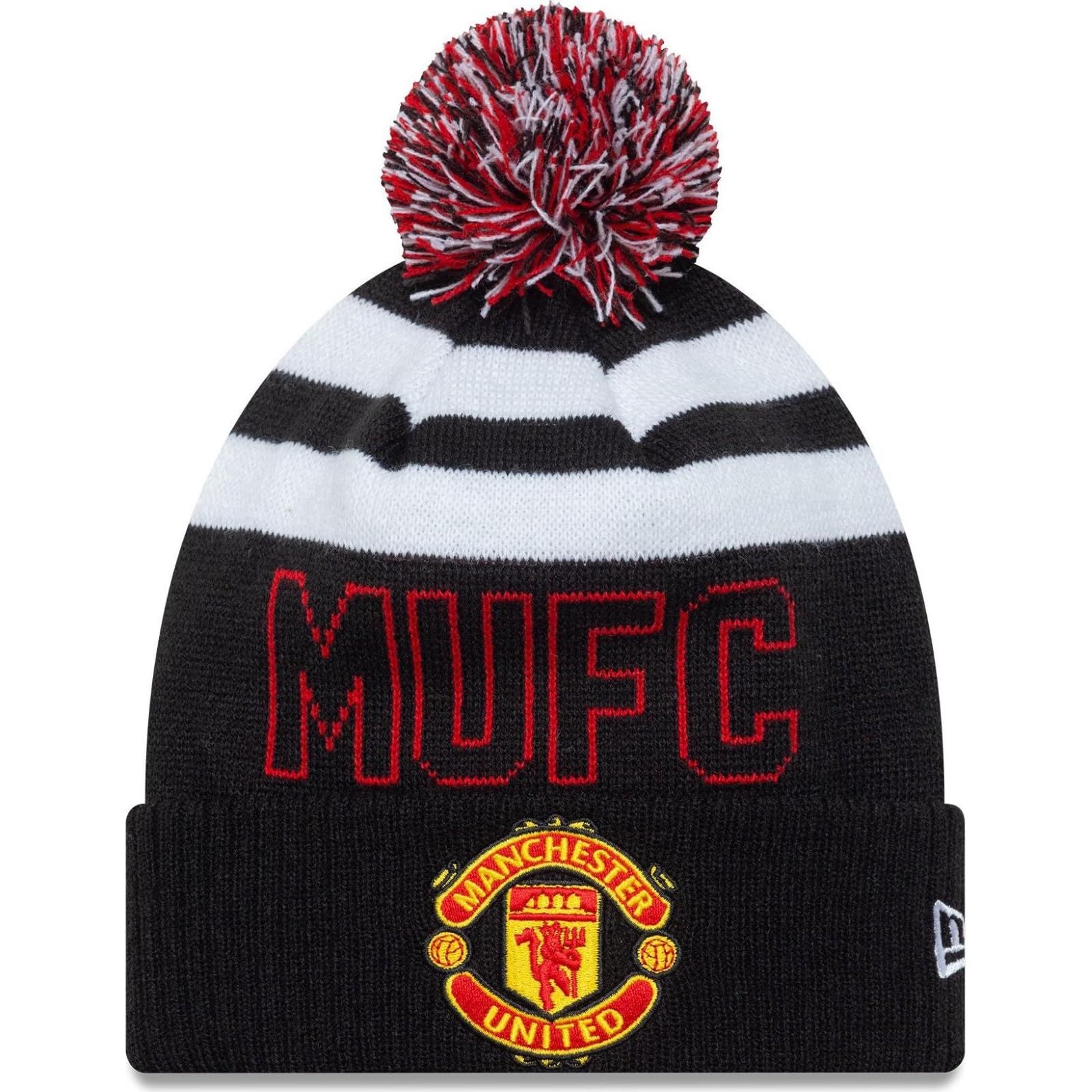 New Era Winter Pom Beanie - Sports Manchester United Black