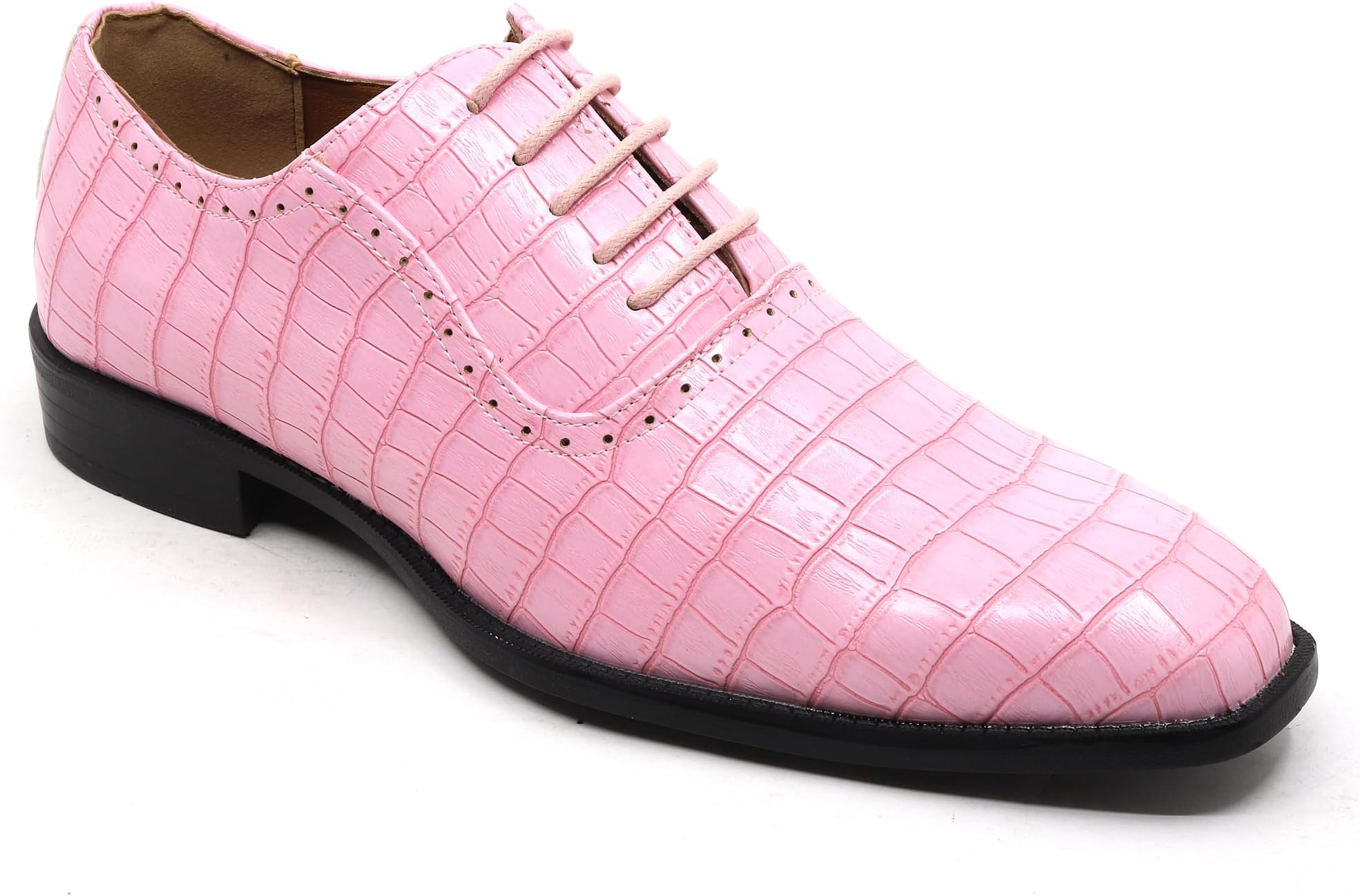 Men's Crocodile Embossed Formal Business Lace-Up Oxford Dress Shoes CROCO-02