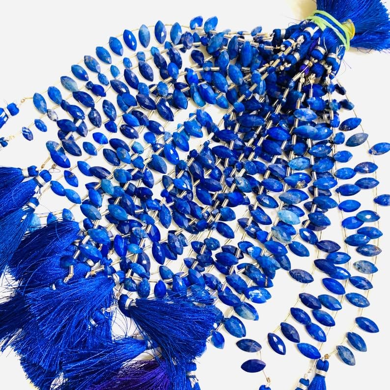 Lapis-lazuli naturel perles à facettes pour éviter les bijoux ternes et sans éclat